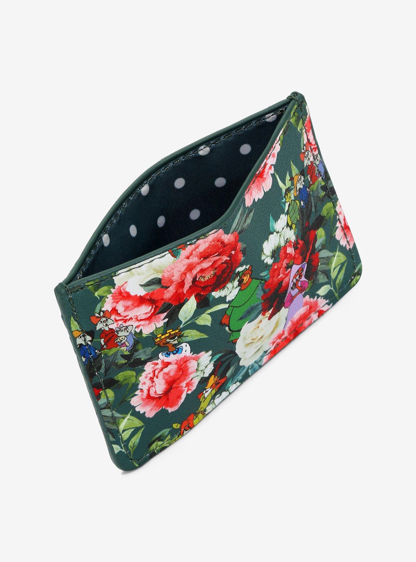 Loungefly Disney Robin Hood Characters Floral Cardholder - BoxLunch Exclusive, , alternate