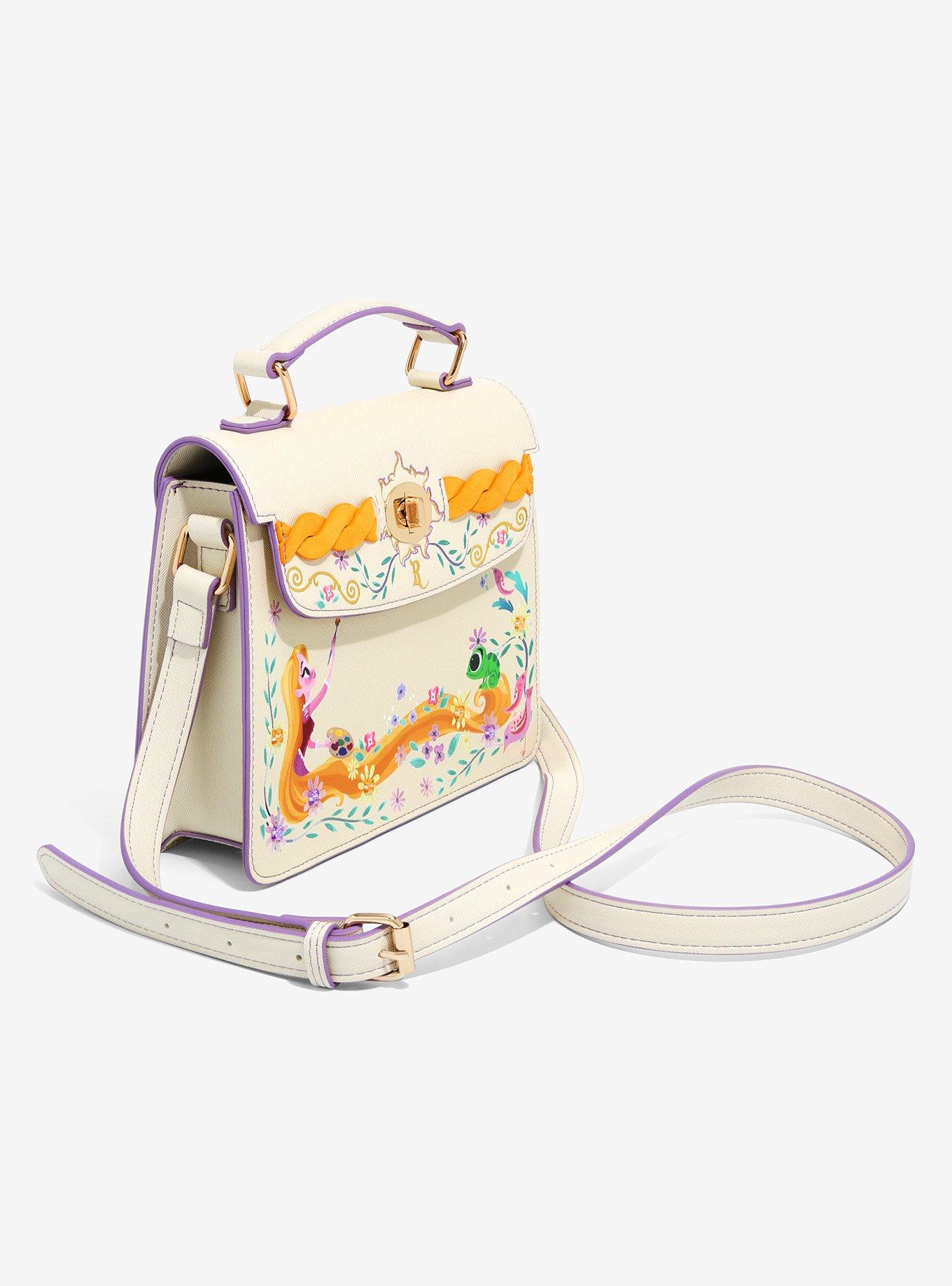 Danielle Nicole Disney Tangled Rapunzel & Pascal Floral Handbag - BoxLunch Exclusive, , alternate