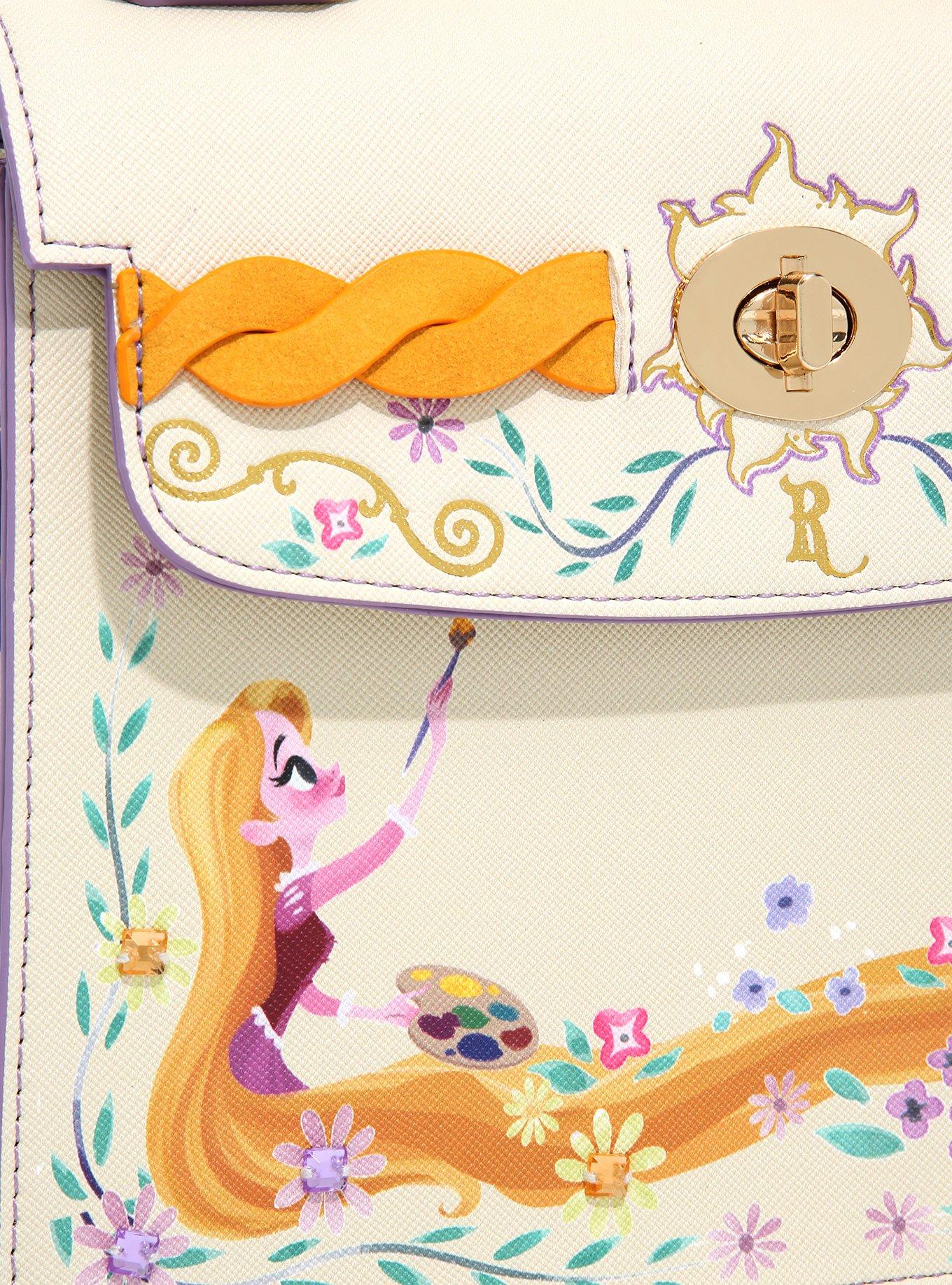 Danielle Nicole Disney Tangled Rapunzel & Pascal Floral Handbag - BoxLunch Exclusive, , alternate