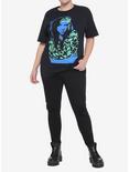 Billie Eilish Neon Portrait Girls T-Shirt Plus Size, BLACK, alternate