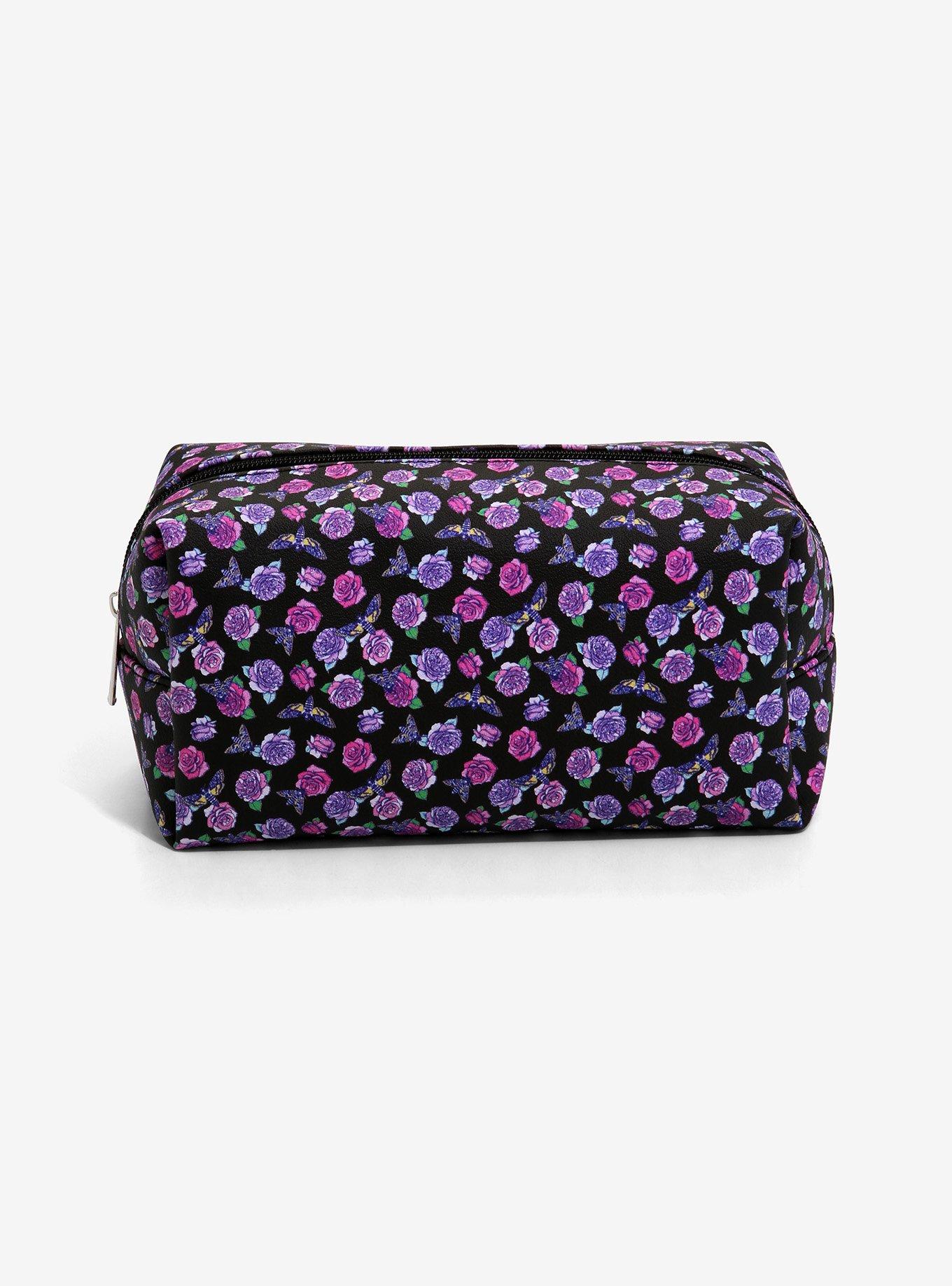 Moth Floral Makeup Bag, , alternate