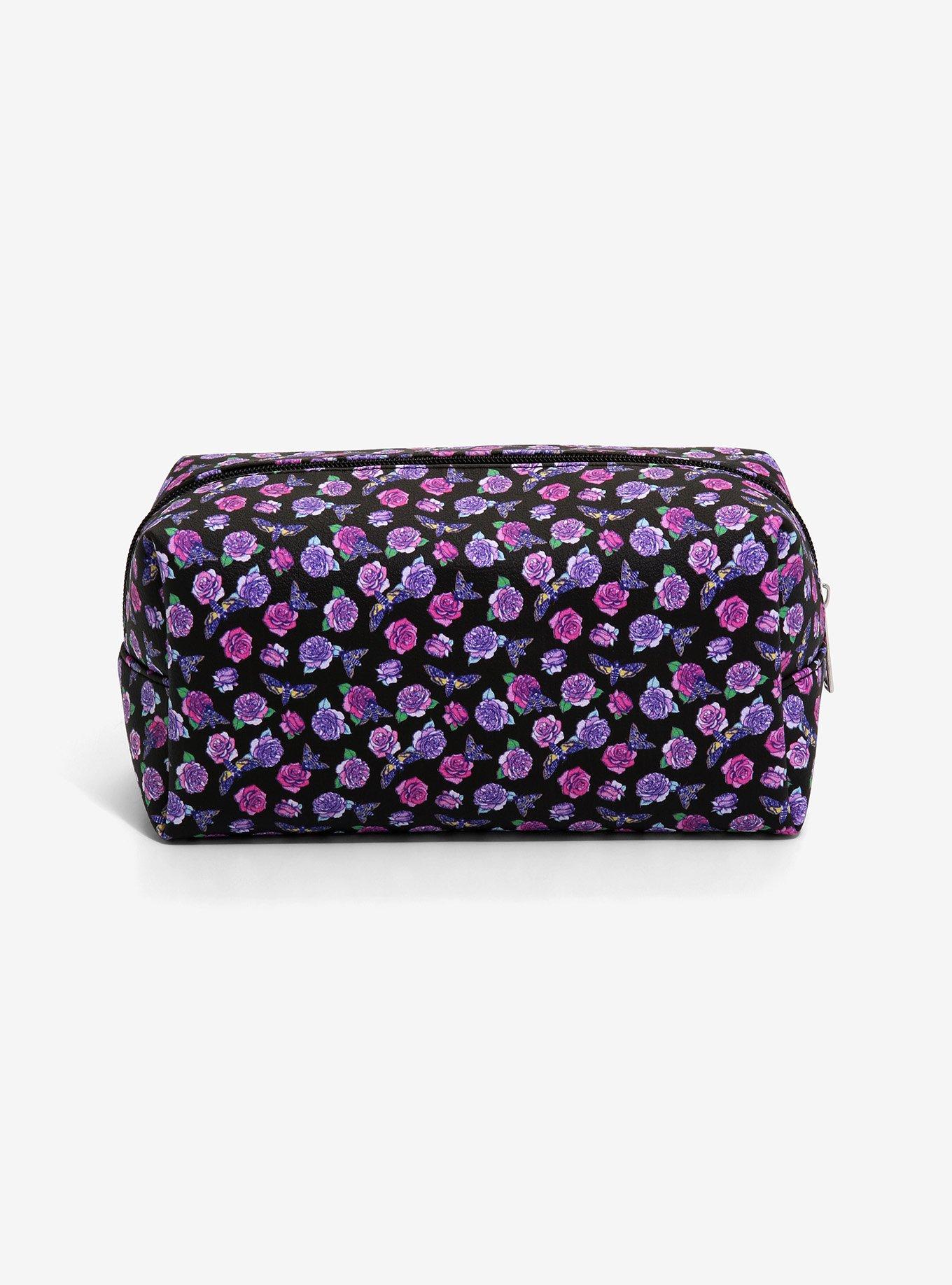 Moth Floral Makeup Bag, , alternate