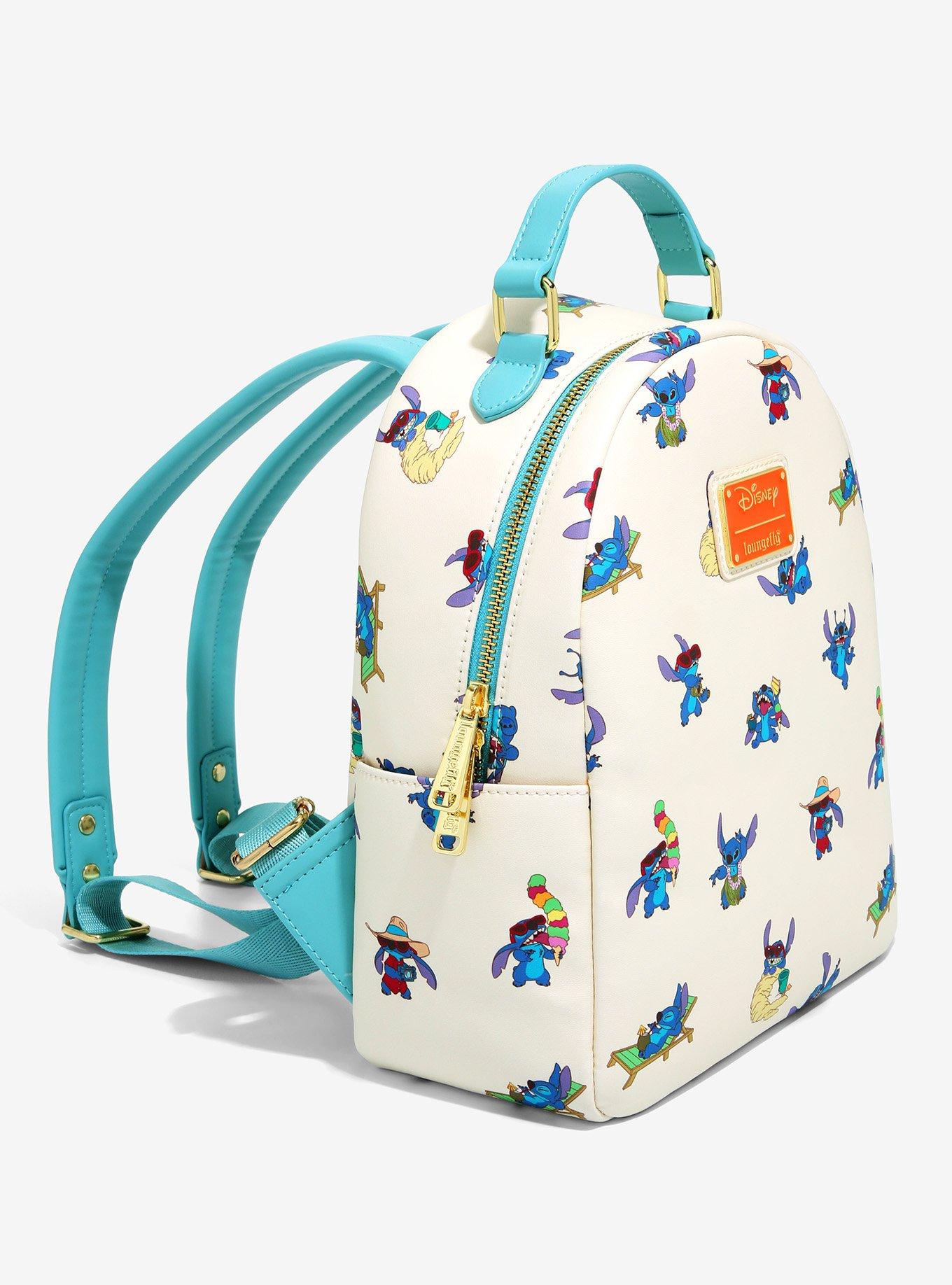 Loungefly Disney Lilo & Stitch Stitch Outfits Allover Print Mini Backpack - BoxLunch Exclusive, , alternate