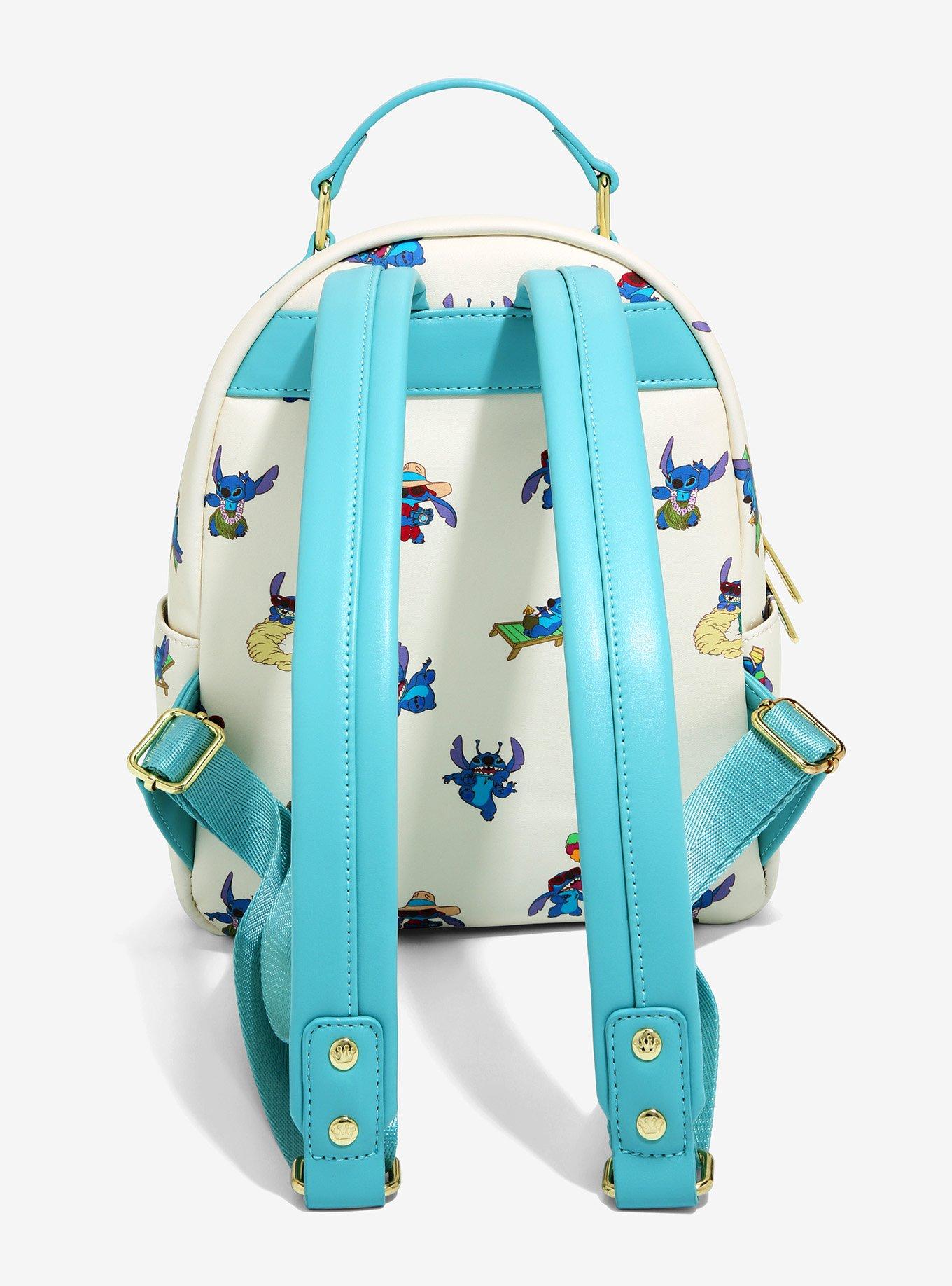 Loungefly Disney Lilo & Stitch Stitch Outfits Allover Print Mini Backpack - BoxLunch Exclusive, , alternate