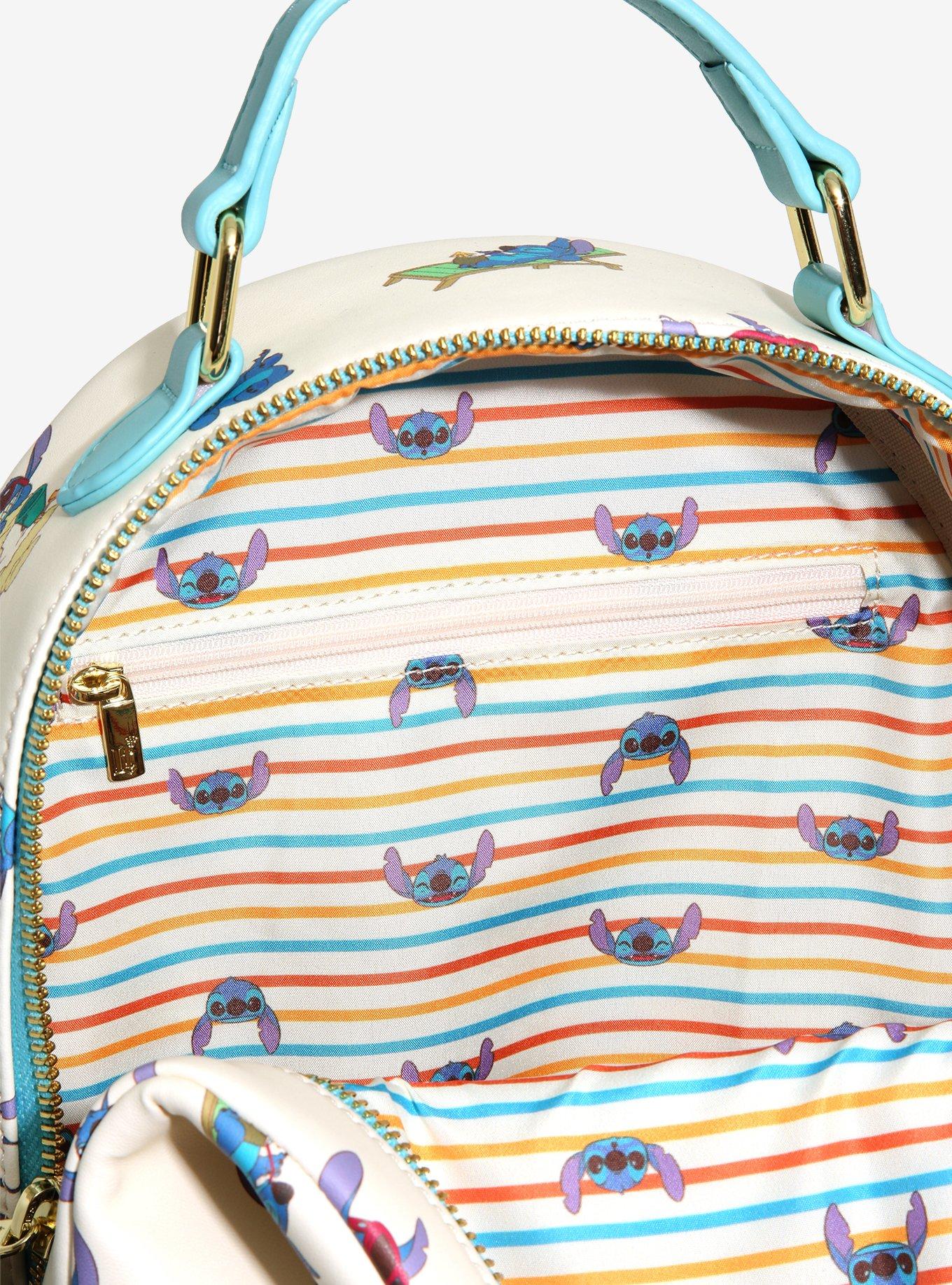 Loungefly Disney Lilo & Stitch Stitch Outfits Allover Print Mini Backpack - BoxLunch Exclusive, , alternate