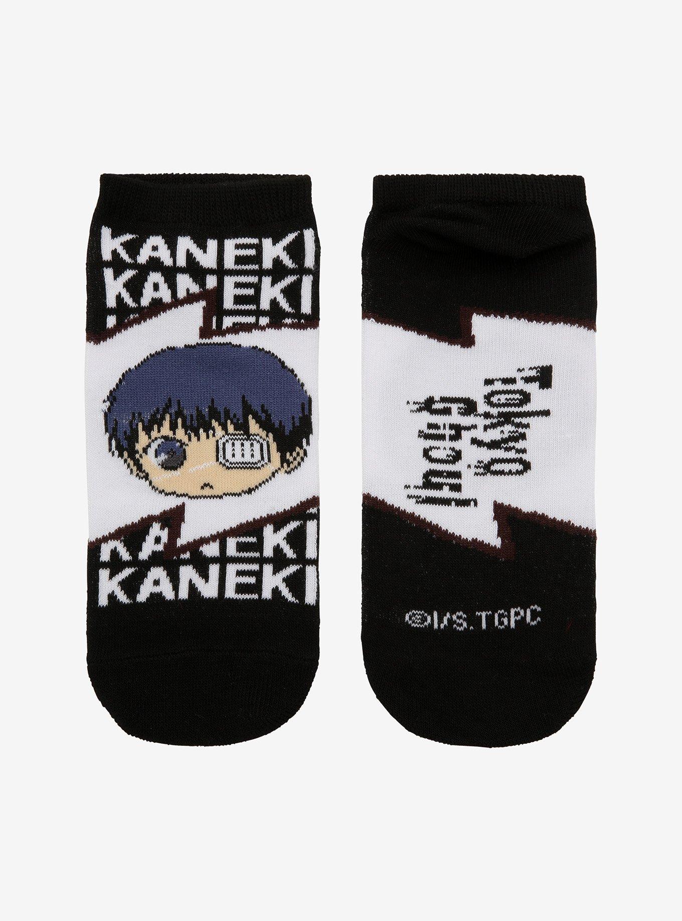 Tokyo Ghoul Kaneki Chibi No-Show Socks, , alternate