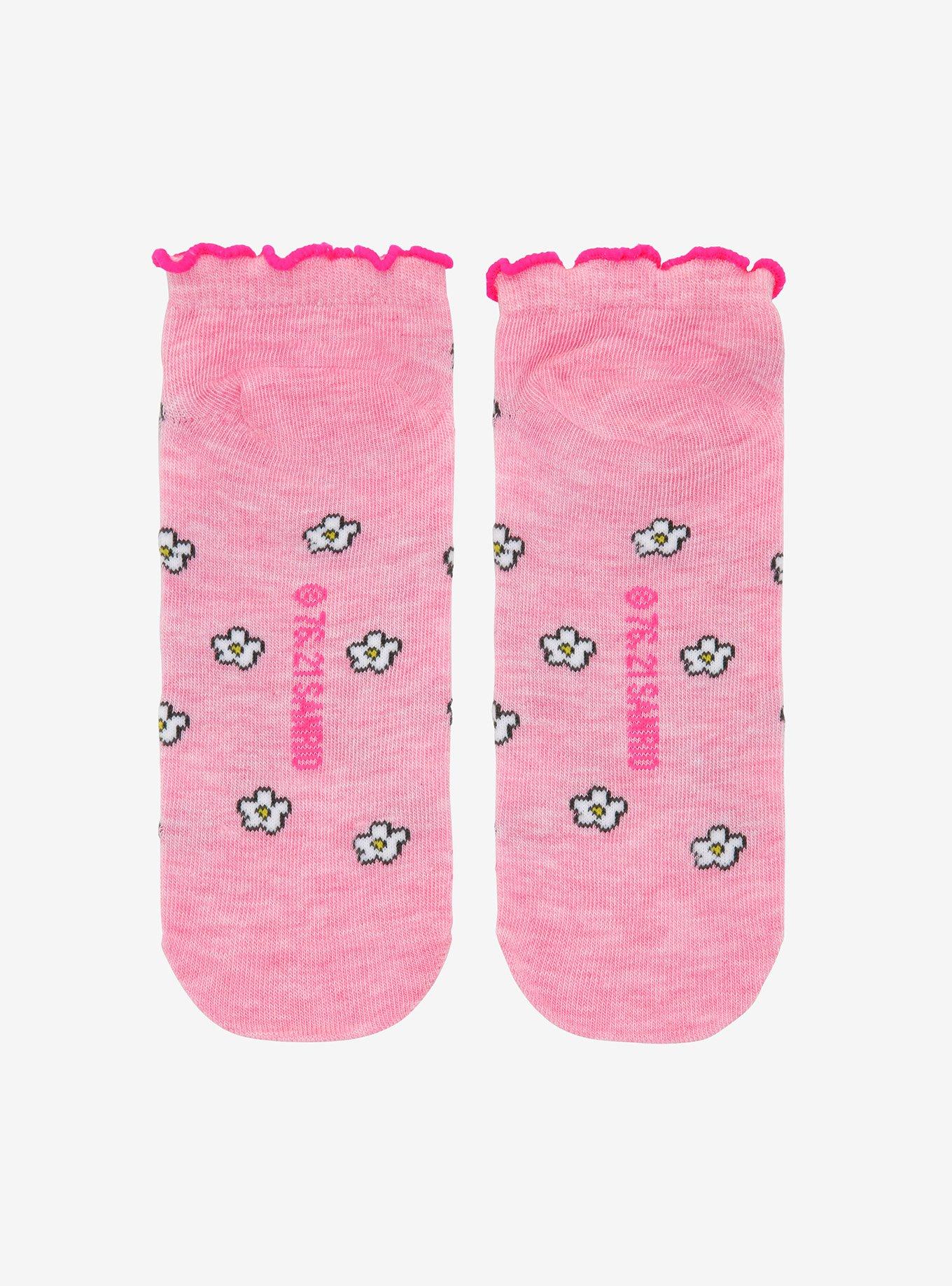 My Melody Pink Lettuce Hem No-Show Socks, , alternate