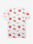 McDonald's Meal Allover Print Women's T-Shirt - BoxLunch Exclusive, RED, alternate