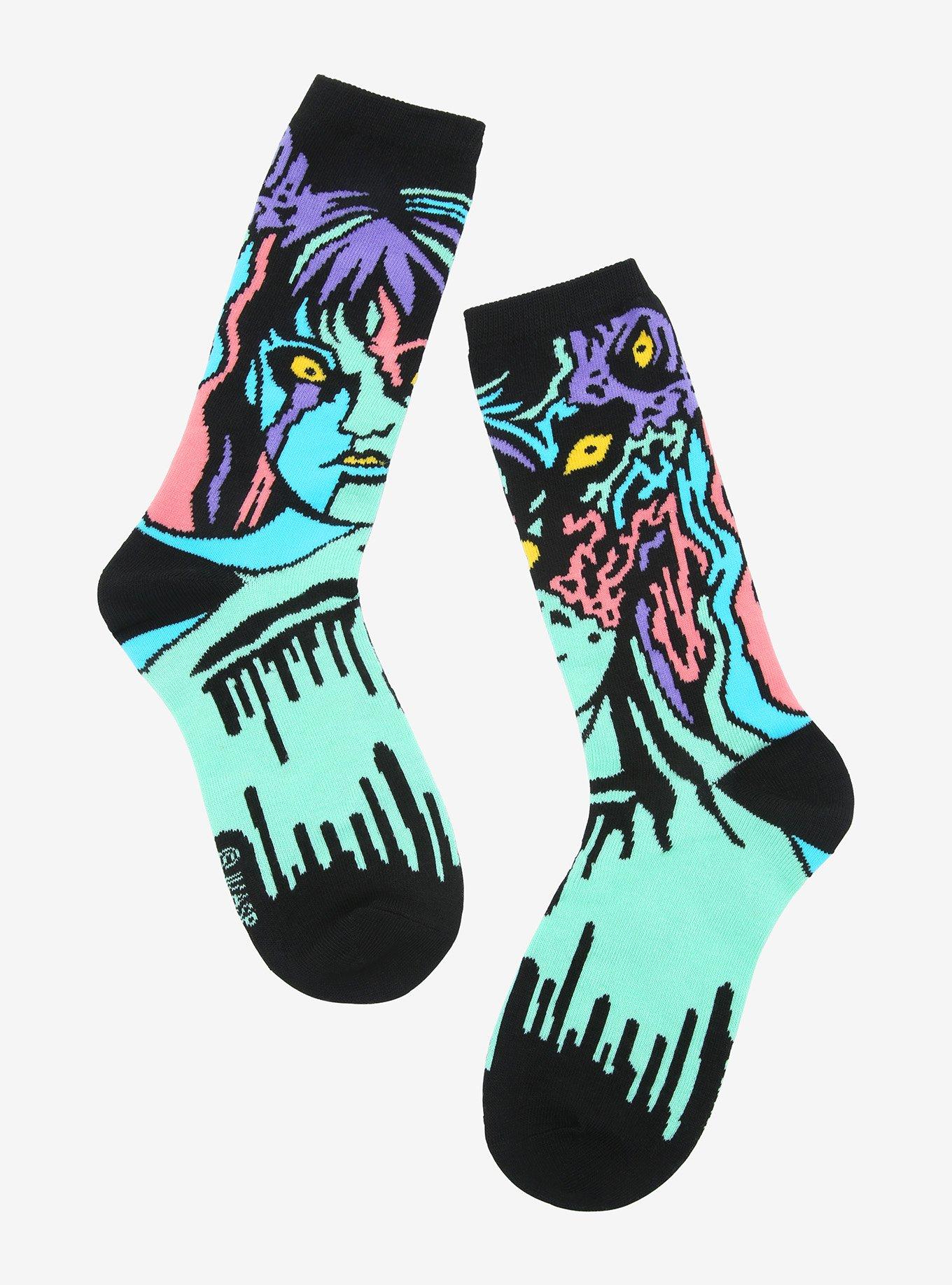 Junji Ito Tomie Pop Crew Socks, , alternate