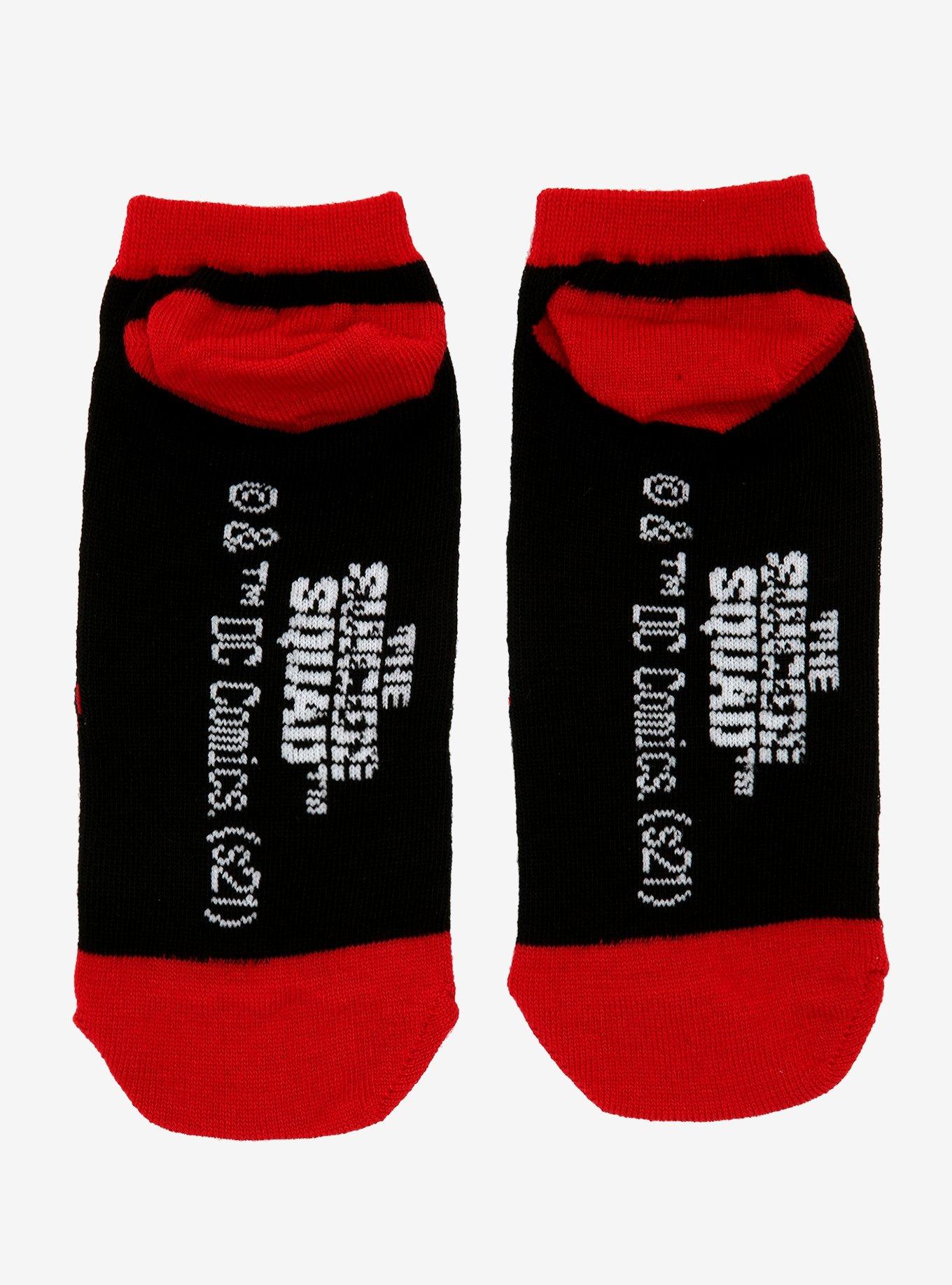 DC Comics The Suicide Squad Harley Quinn Live Fast Die Clown No-Show Socks, , alternate