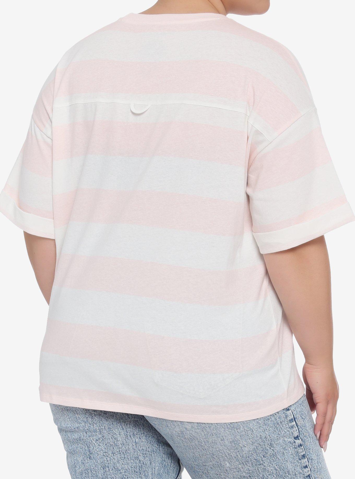 Studio Ghibli Spirited Away Soot Sprite Stripe Crop T-Shirt Plus Size, MULTI, alternate