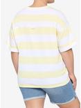 Disney Beauty And The Beast Rose Stripe Boyfriend Fit T-Shirt Plus Size, MULTI, alternate