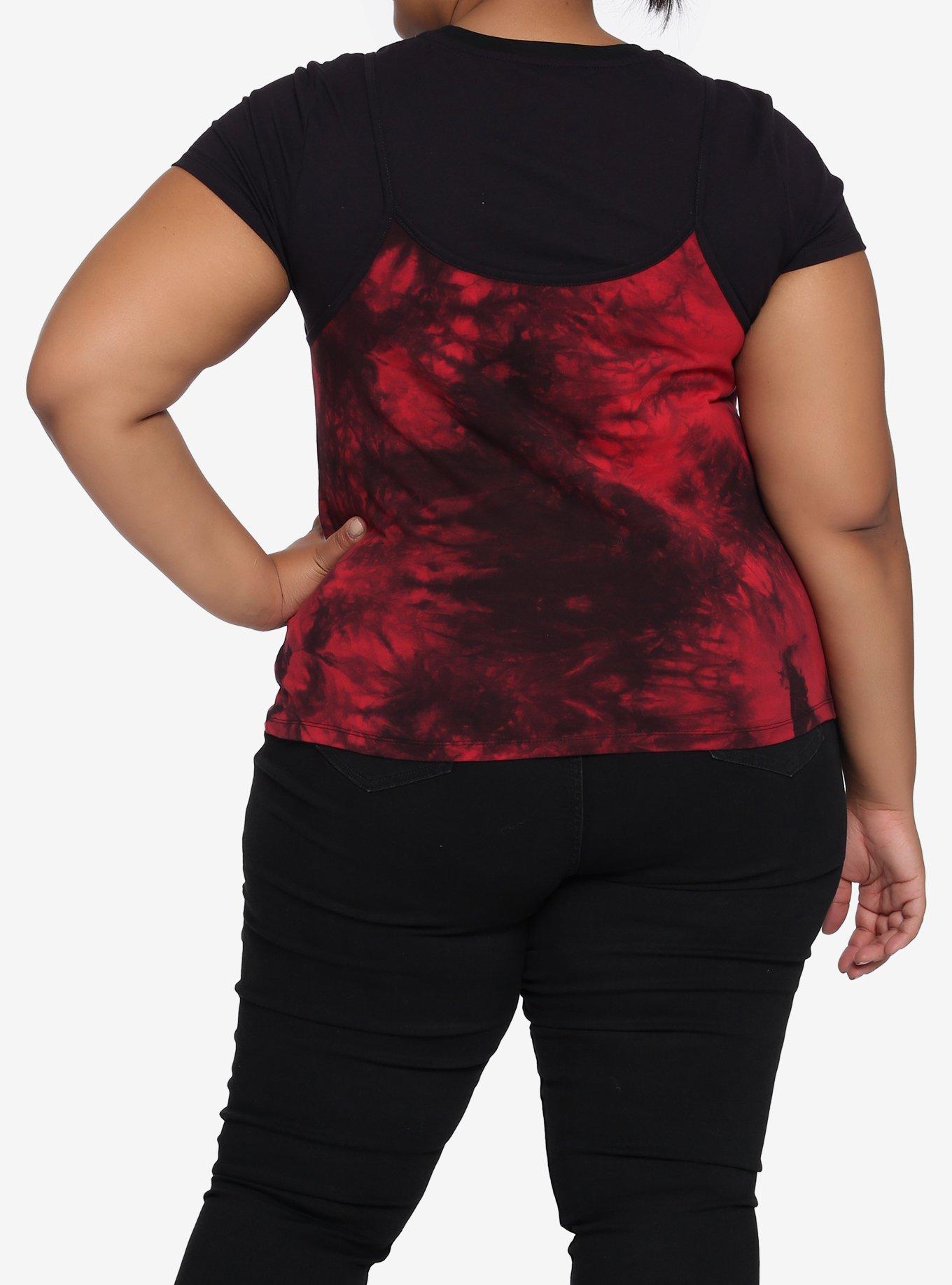 Her Universe Marvel Venom Carnage Twofer Mesh Girls Top Plus Size, BLACK, alternate