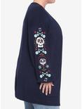 Disney Pixar Coco Embroidered Skulls Open Cardigan Plus Size, MULTI, alternate