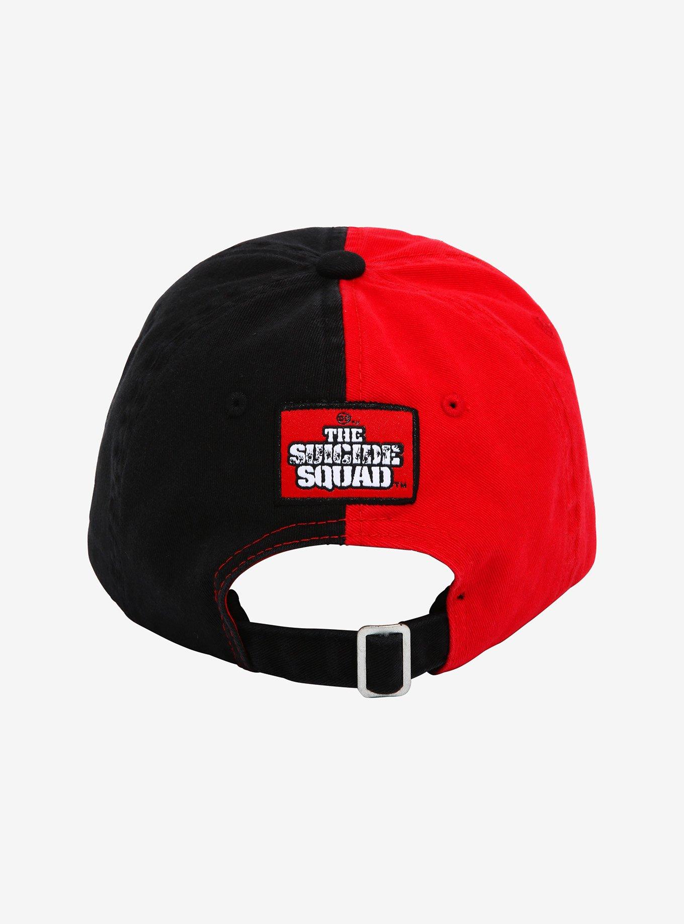 DC Comics The Suicide Squad Live Fast Die Clown Split Color Dad Cap, , alternate