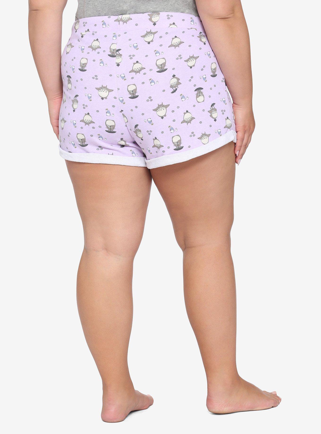 Studio Ghibli My Neighbor Totoro Lavender Lounge Shorts, MULTI, alternate