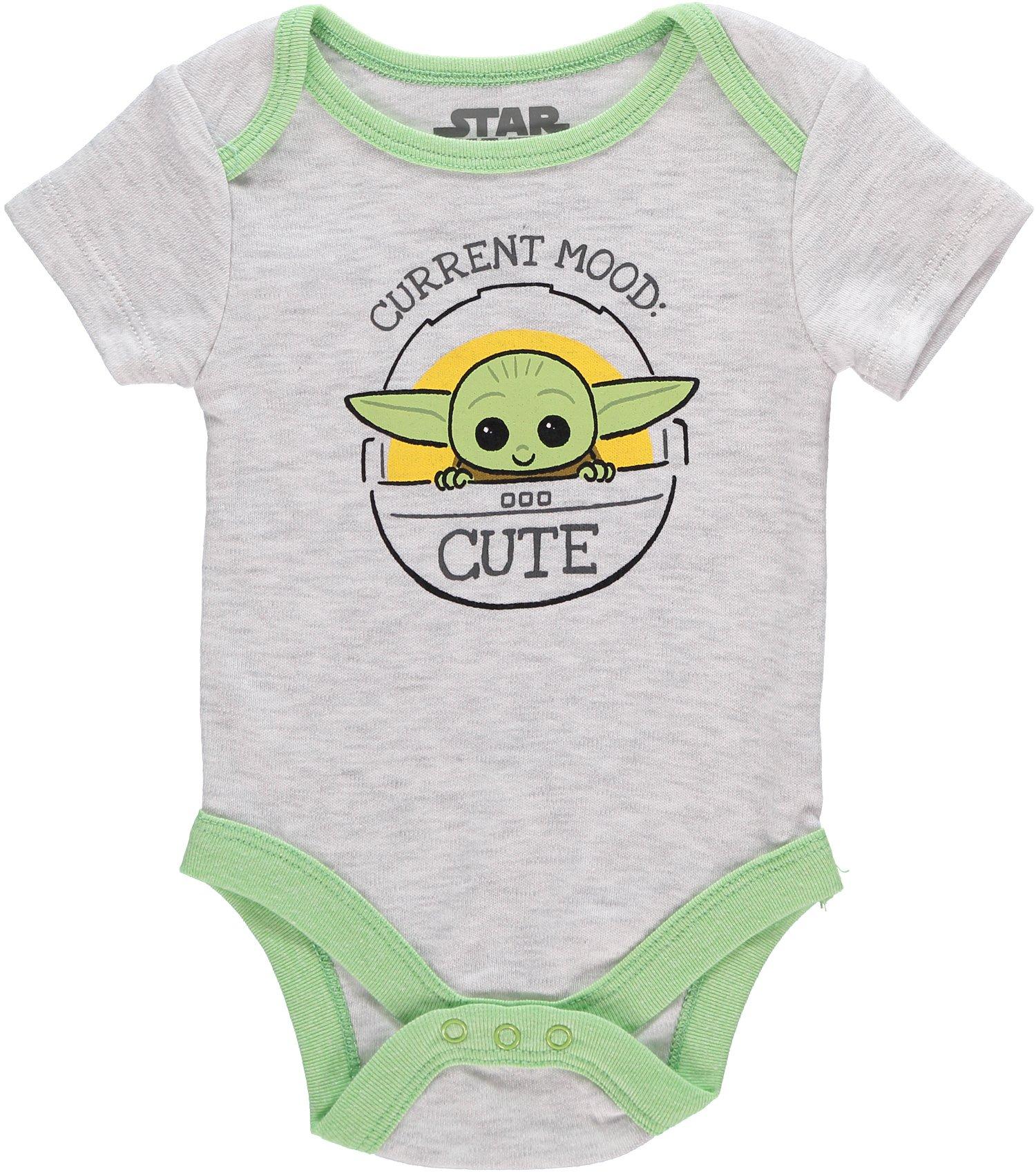 Star Wars The Mandalorian The Child Cute Infant One-Piece Set, BLACK, alternate