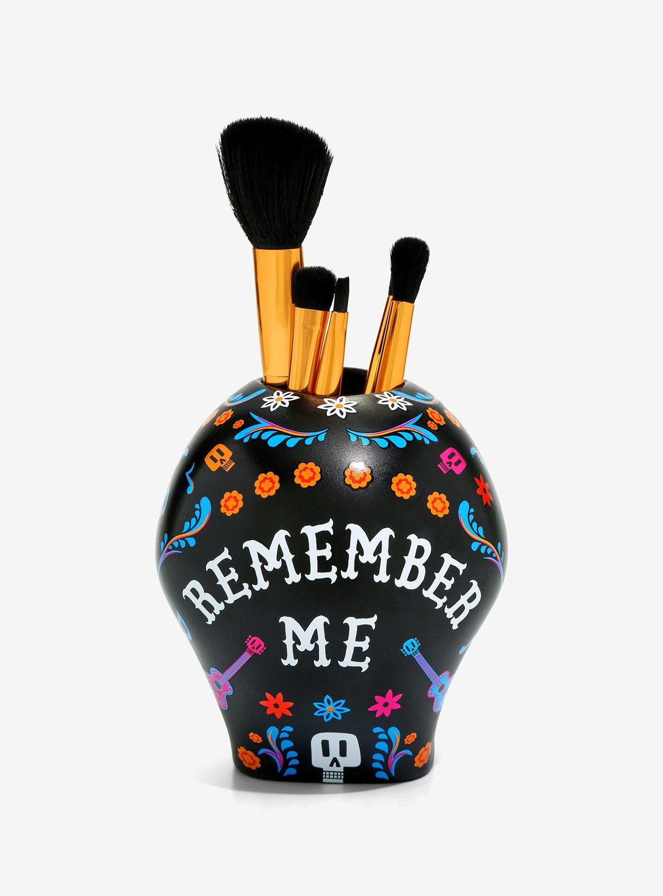 Loungefly Disney Pixar Coco Sugar Skull Makeup Brush Set - BoxLunch Exclusive, , alternate