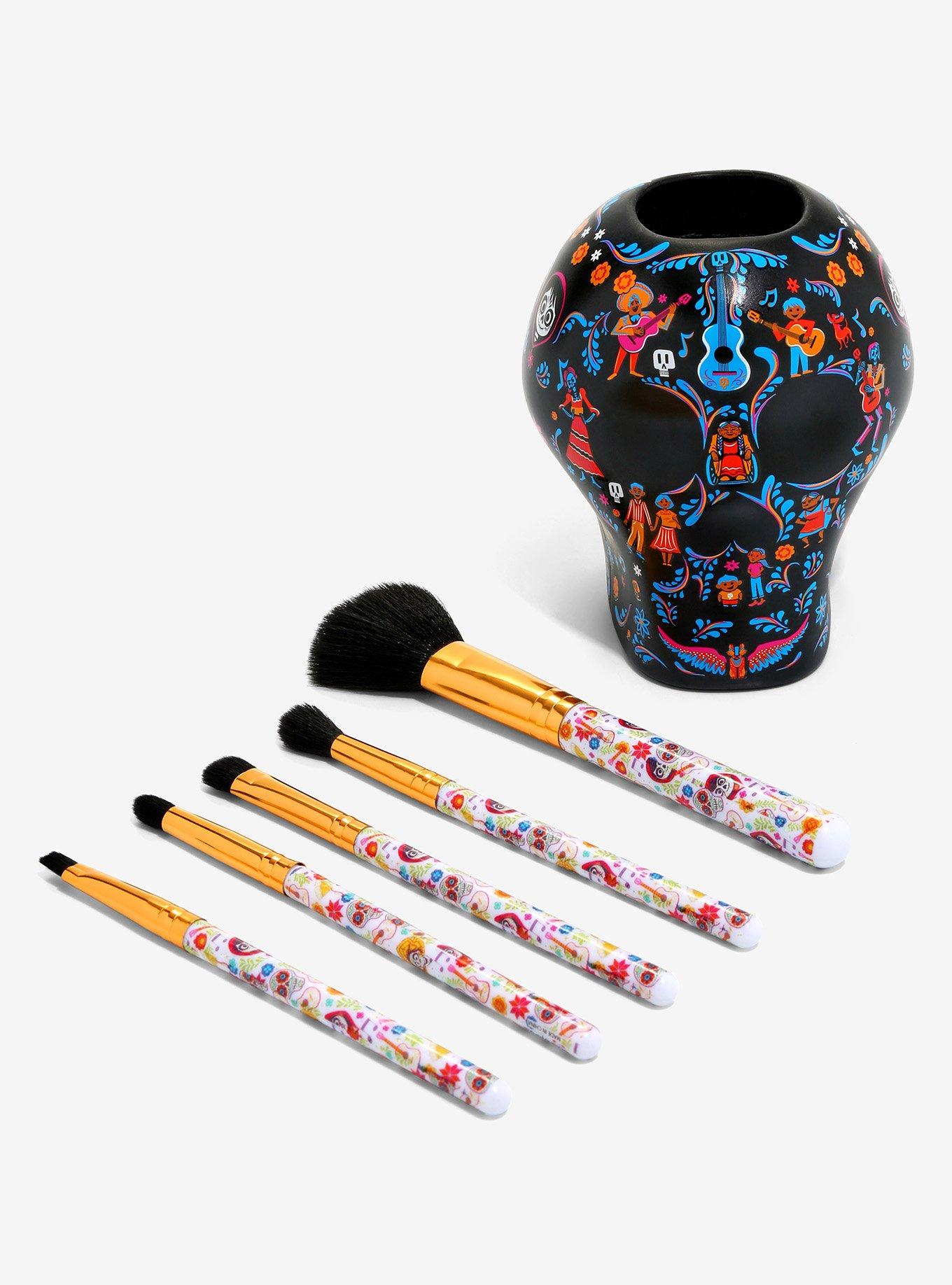 Loungefly Disney Pixar Coco Sugar Skull Makeup Brush Set - BoxLunch Exclusive, , alternate