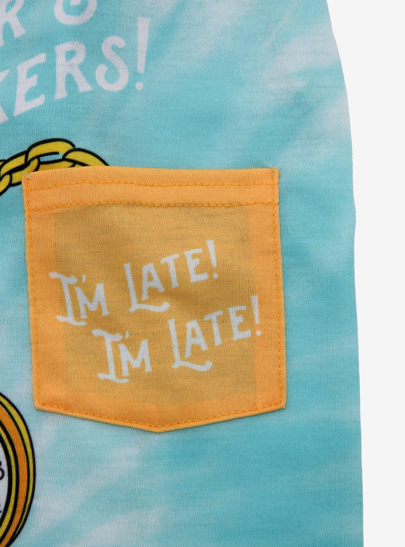 Disney Alice in Wonderland I'm Late Pocket Tie-Dye Pet T-Shirt - BoxLunch Exclusive, MULTI, alternate