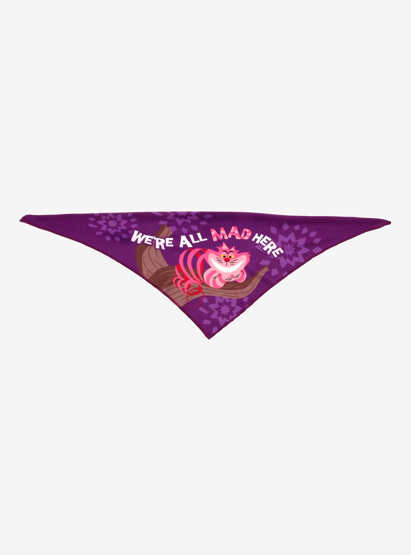 Disney Alice in Wonderland Cheshire Cat We're All Mad Here Pet Bandana - BoxLunch Exclusive, MULTI, alternate