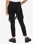 HT Denim Black Suspender Super Skinny Jeans, BLACK, alternate