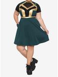 Her Universe Marvel Loki Mock Neck Mesh Inset Panel Dress Plus Size, MULTI, alternate