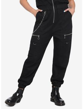 Black Chain Jumpsuit, , hi-res