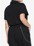 Black Chain Jumpsuit Plus Size, BLACK, alternate