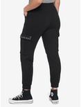 Black Grommet Jogger Pants, BLACK, alternate