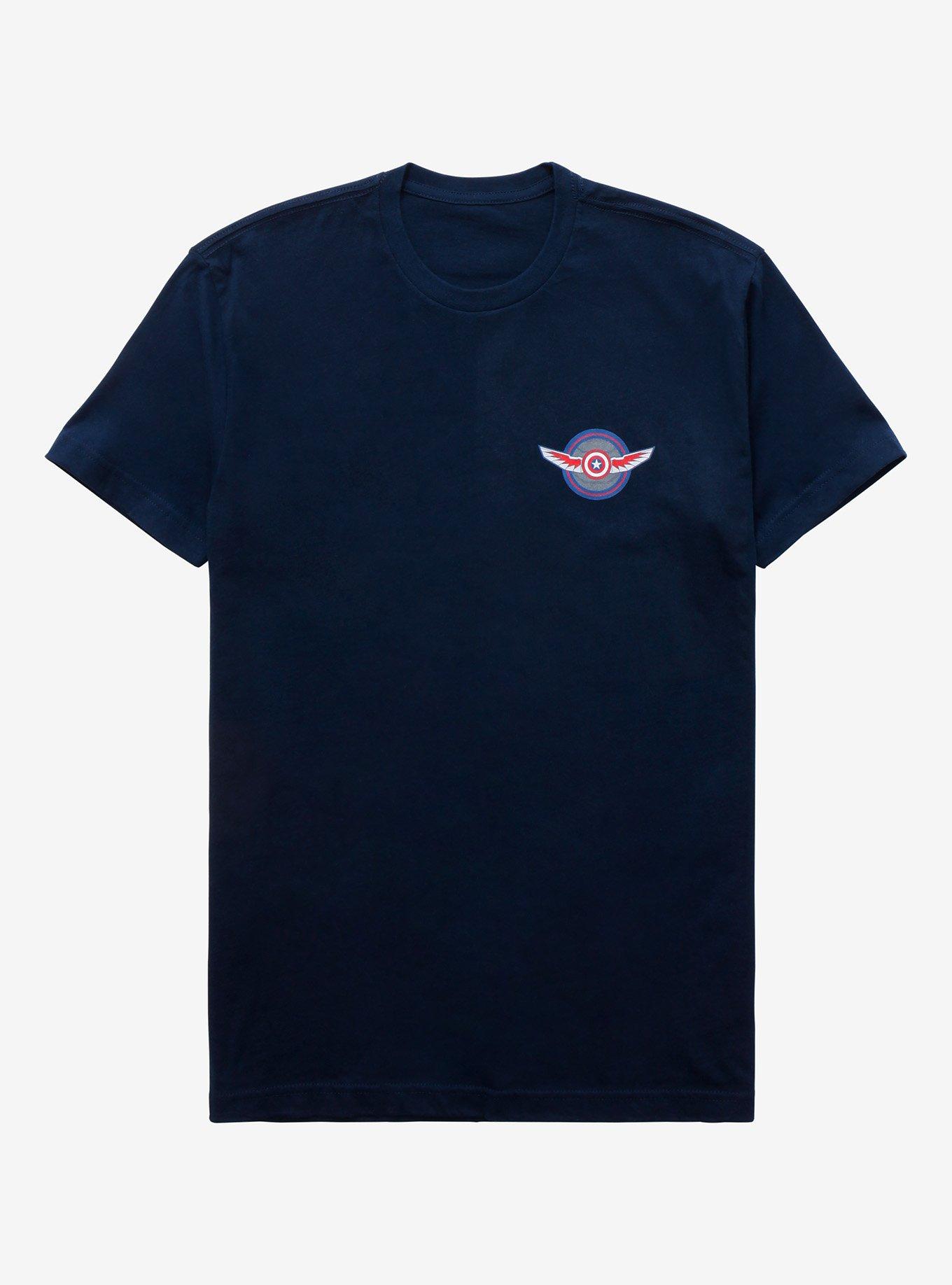 Marvel The Falcon and the Winter Soldier Symbol T-Shirt, BLACK, alternate