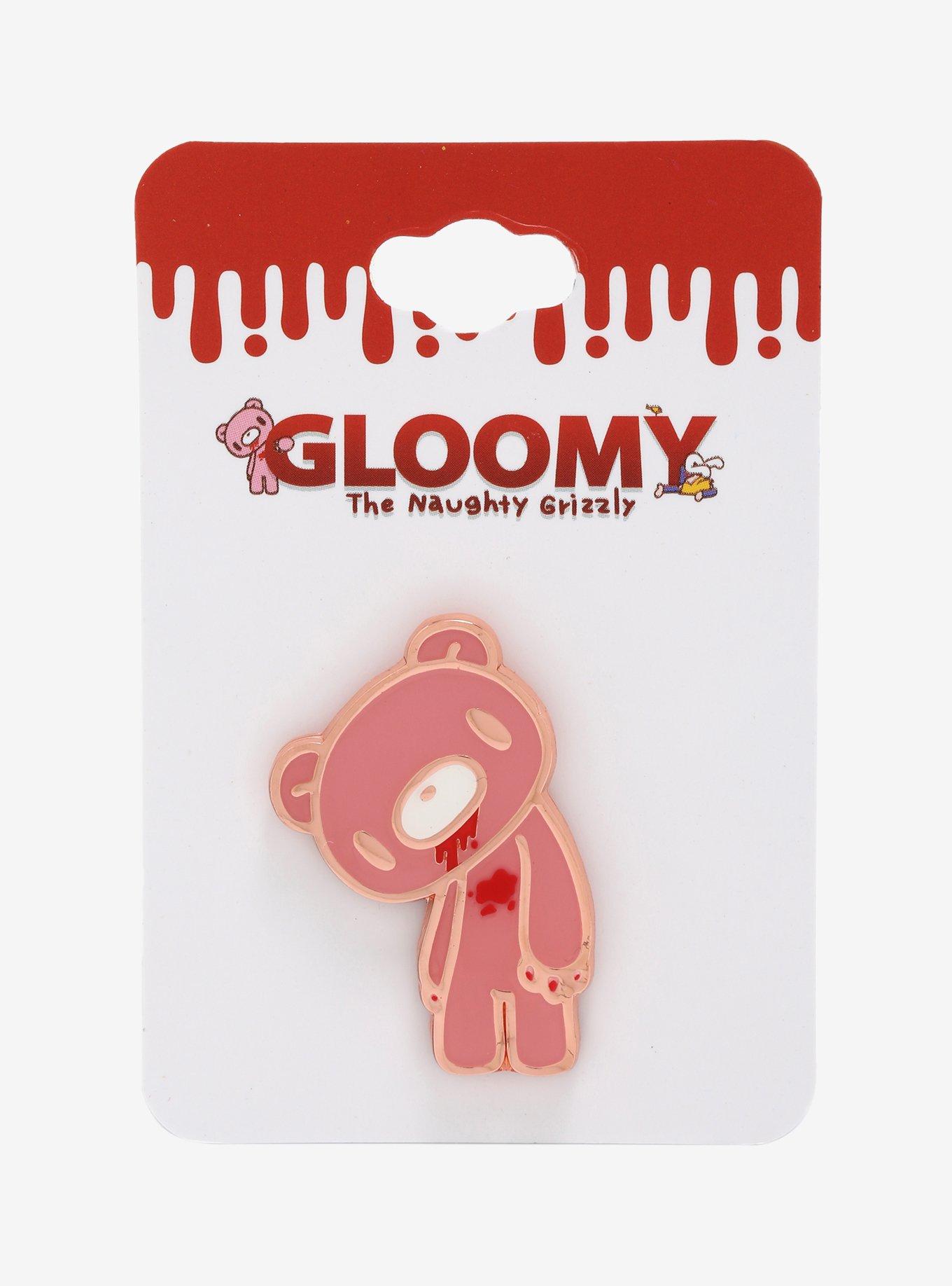 Gloomy The Naughty Grizzly Standing Enamel Pin, , alternate