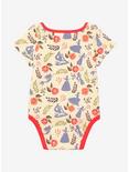 Disney Princess Silhouette Allover Print Infant One-Piece - BoxLunch Exclusive, NATURAL, alternate