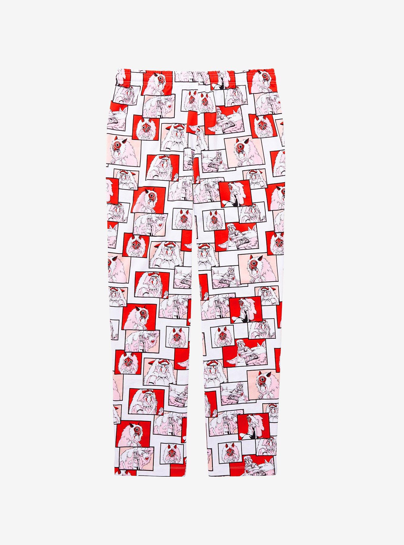 Studio Ghibli Princess Mononoke San Allover Print Pajama Pants, MULTI, alternate