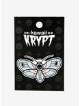 Kawaii Krypt Pastel Moth Enamel Pin, , alternate