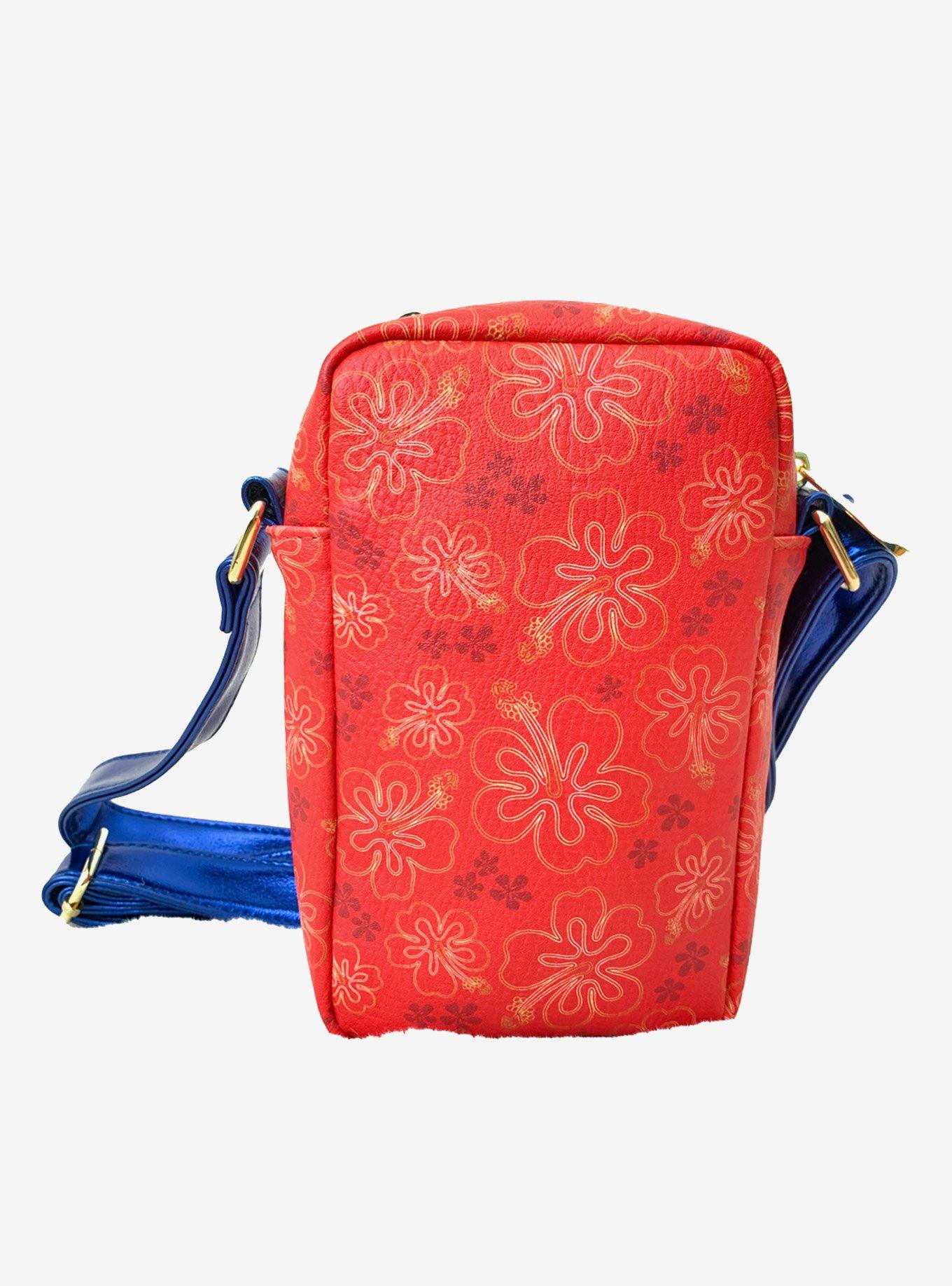 Disney Lilo & Stitch Red Floral Crossbody Bag, , alternate