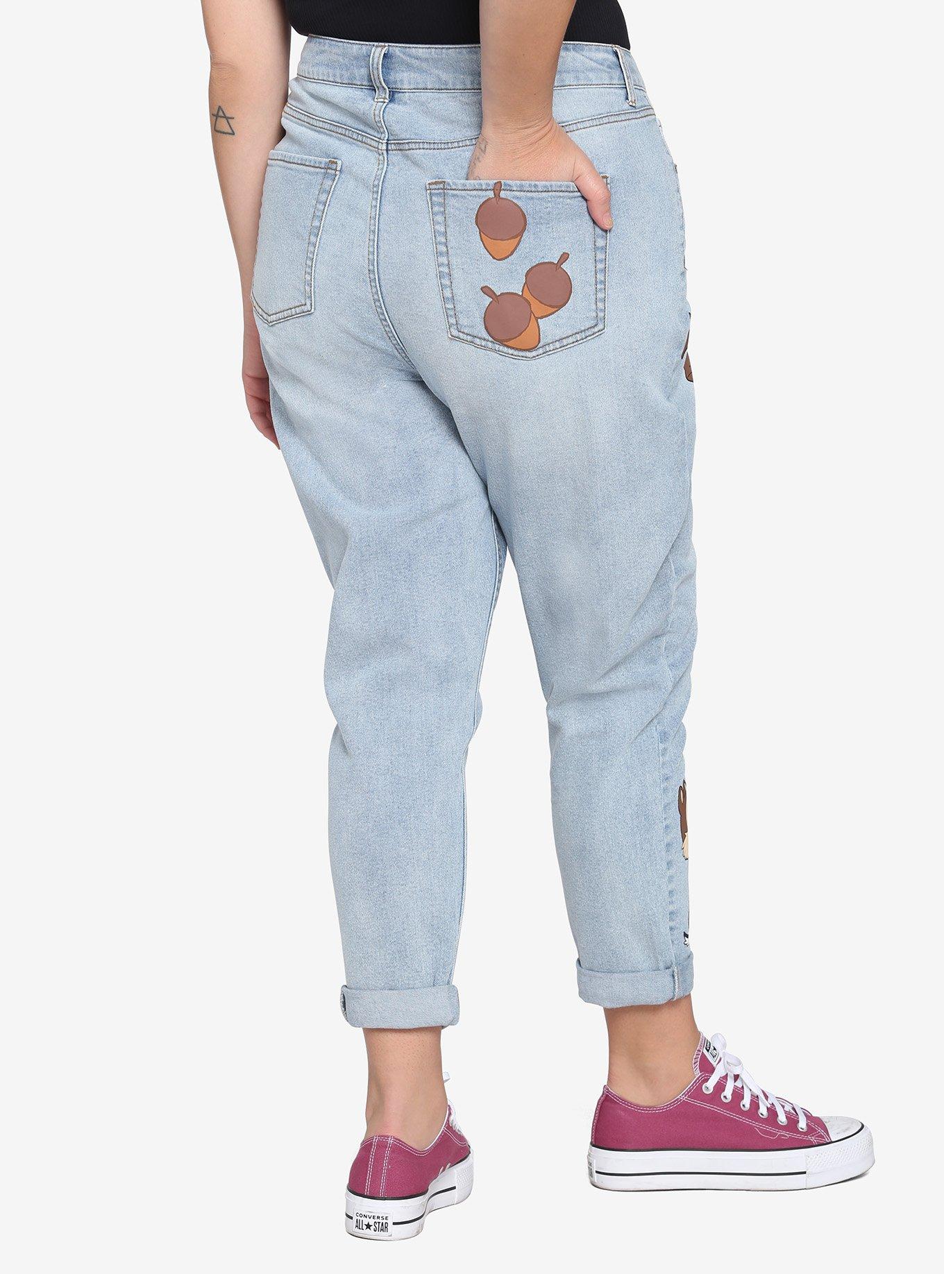 Disney Chip 'N Dale Mom Jeans Plus Size, MULTI, alternate