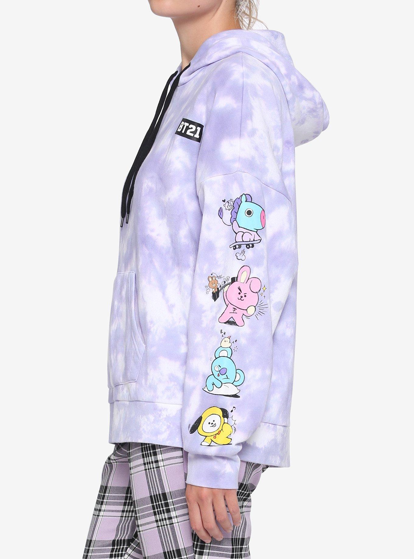 BT21 Cloud Wash Girls Hoodie, MULTI, alternate