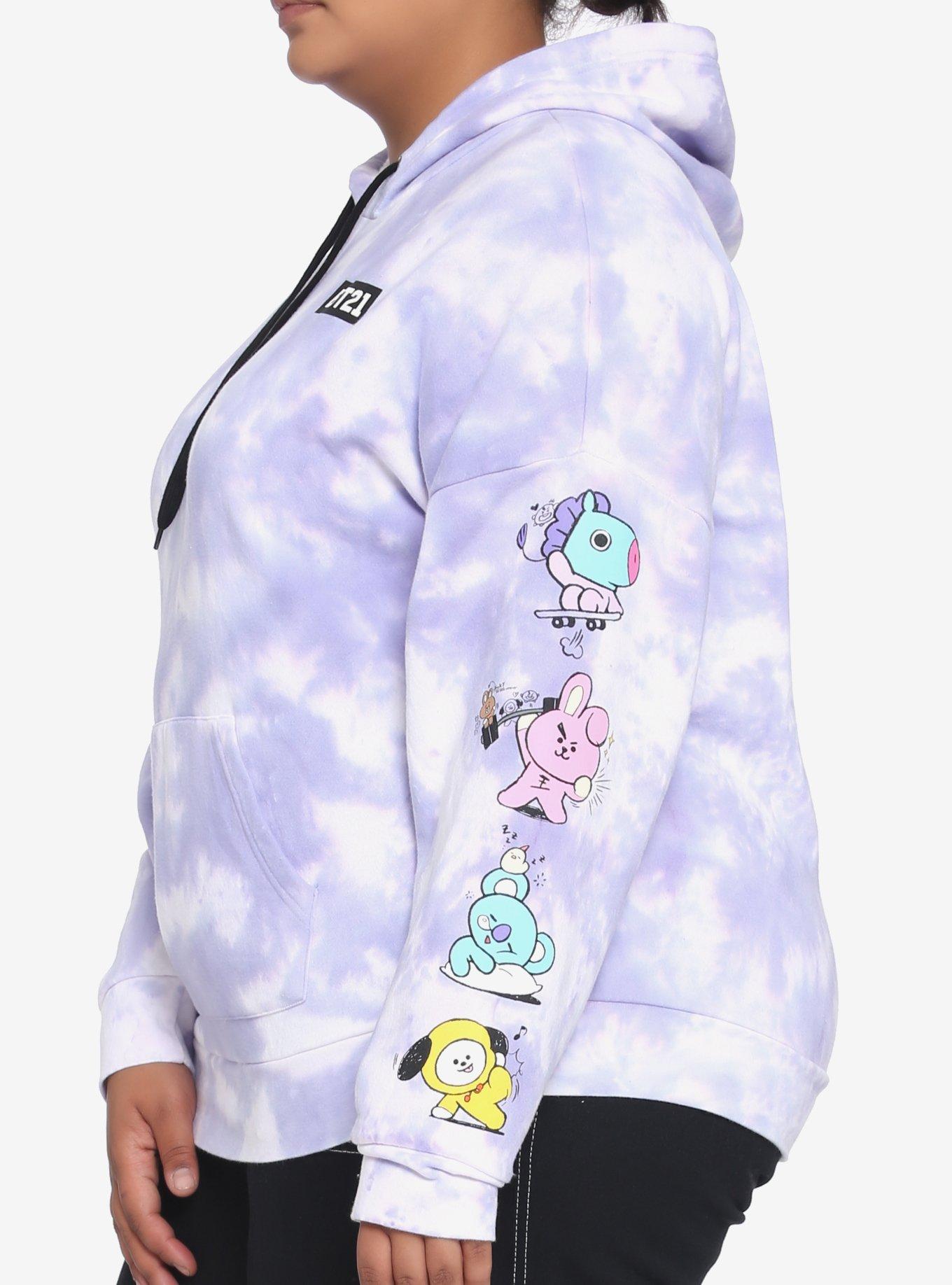 BT21 Cloud Wash Girls Hoodie Plus Size, MULTI, alternate