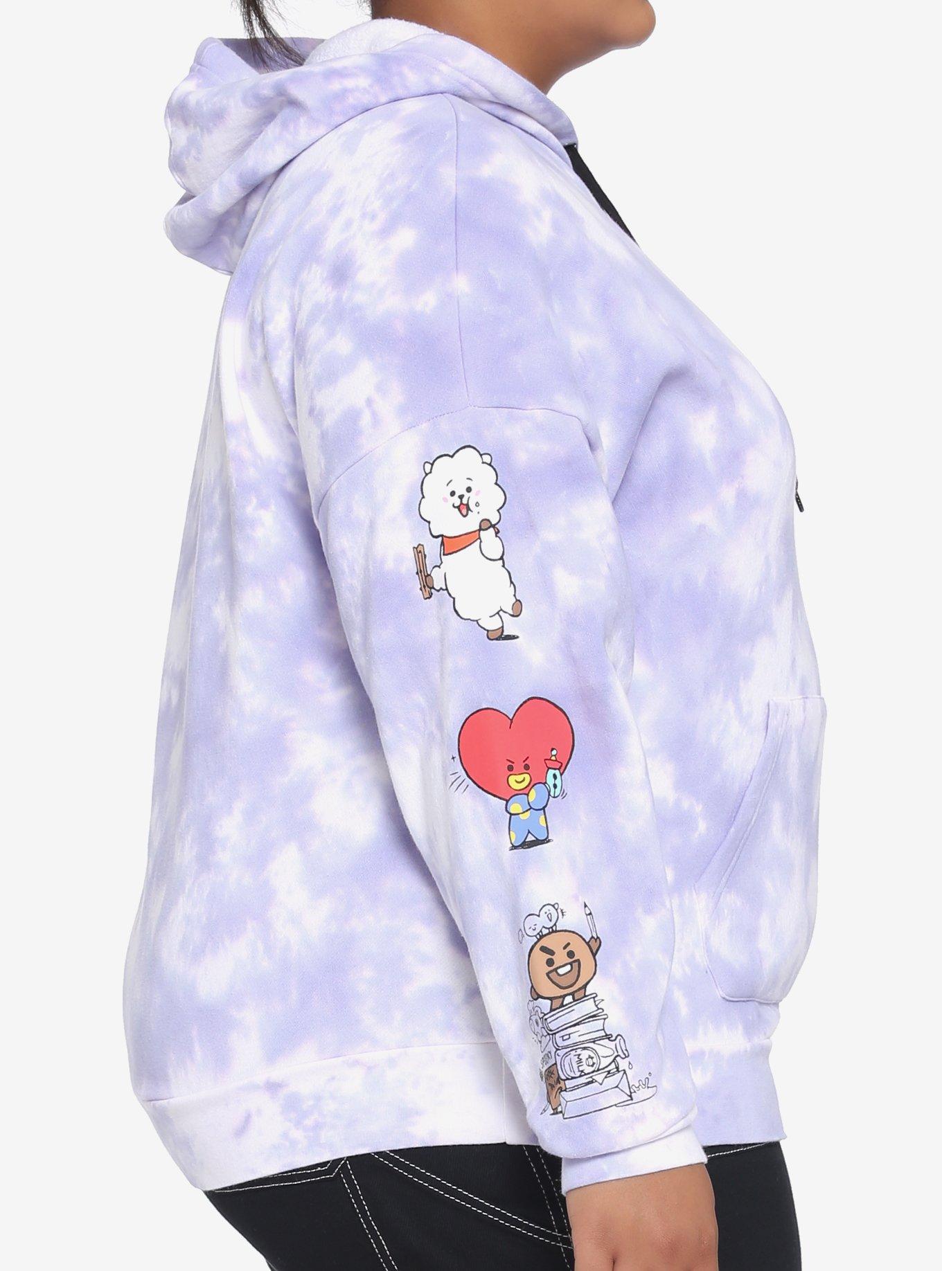 BT21 Cloud Wash Girls Hoodie Plus Size, MULTI, alternate