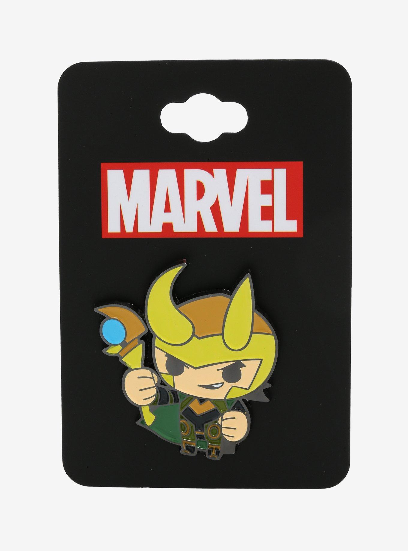 Marvel Chibi Loki Enamel Pin - BoxLunch Exclusive, , alternate