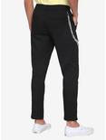 Black Slim Fit Pants With Detachable Chain, BLACK, alternate