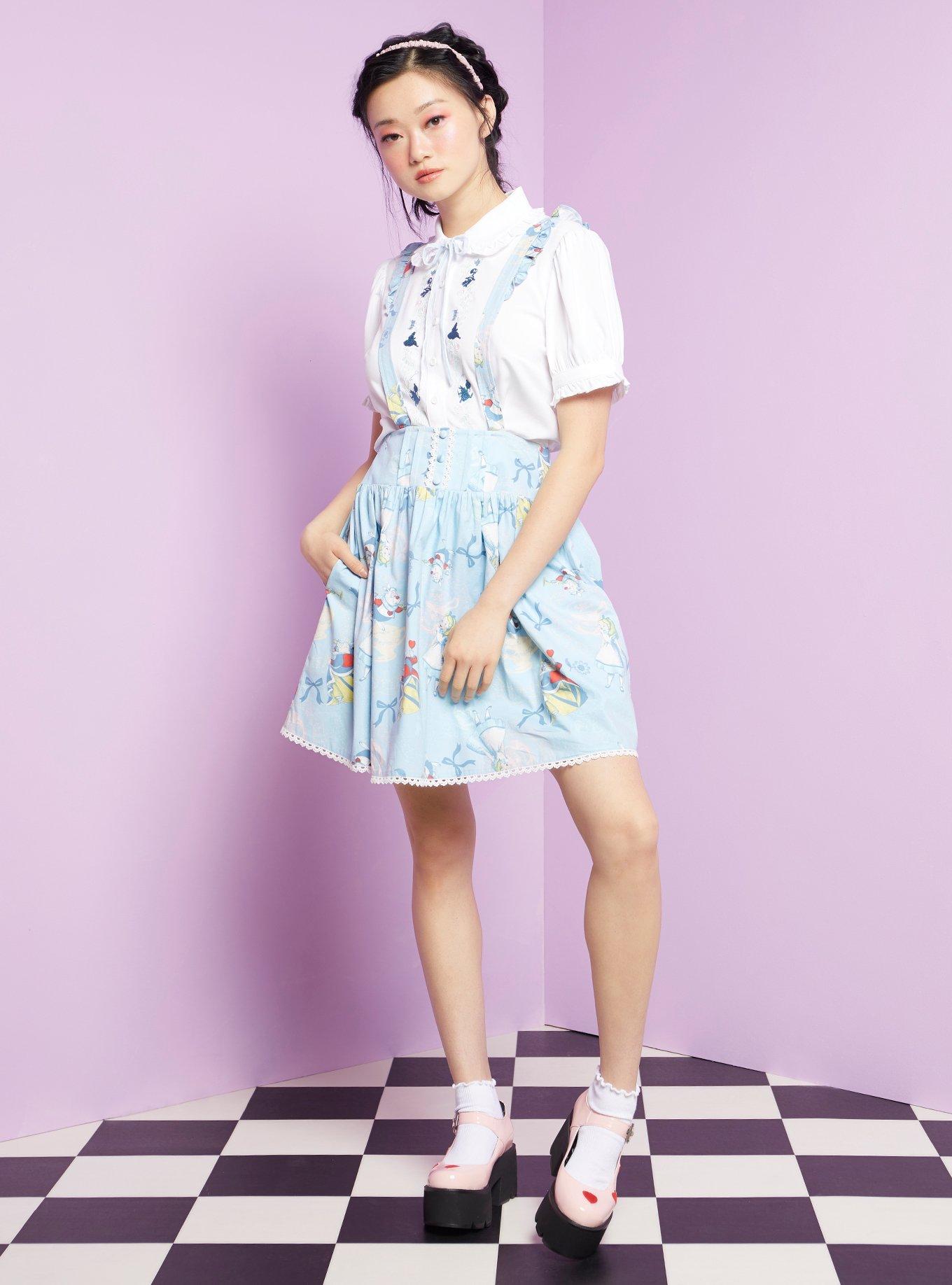 Disney Alice In Wonderland Frilly Suspender Skirt, MULTI, alternate
