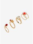 Disney Beauty And The Beast Rose Chip Ring Set, , alternate