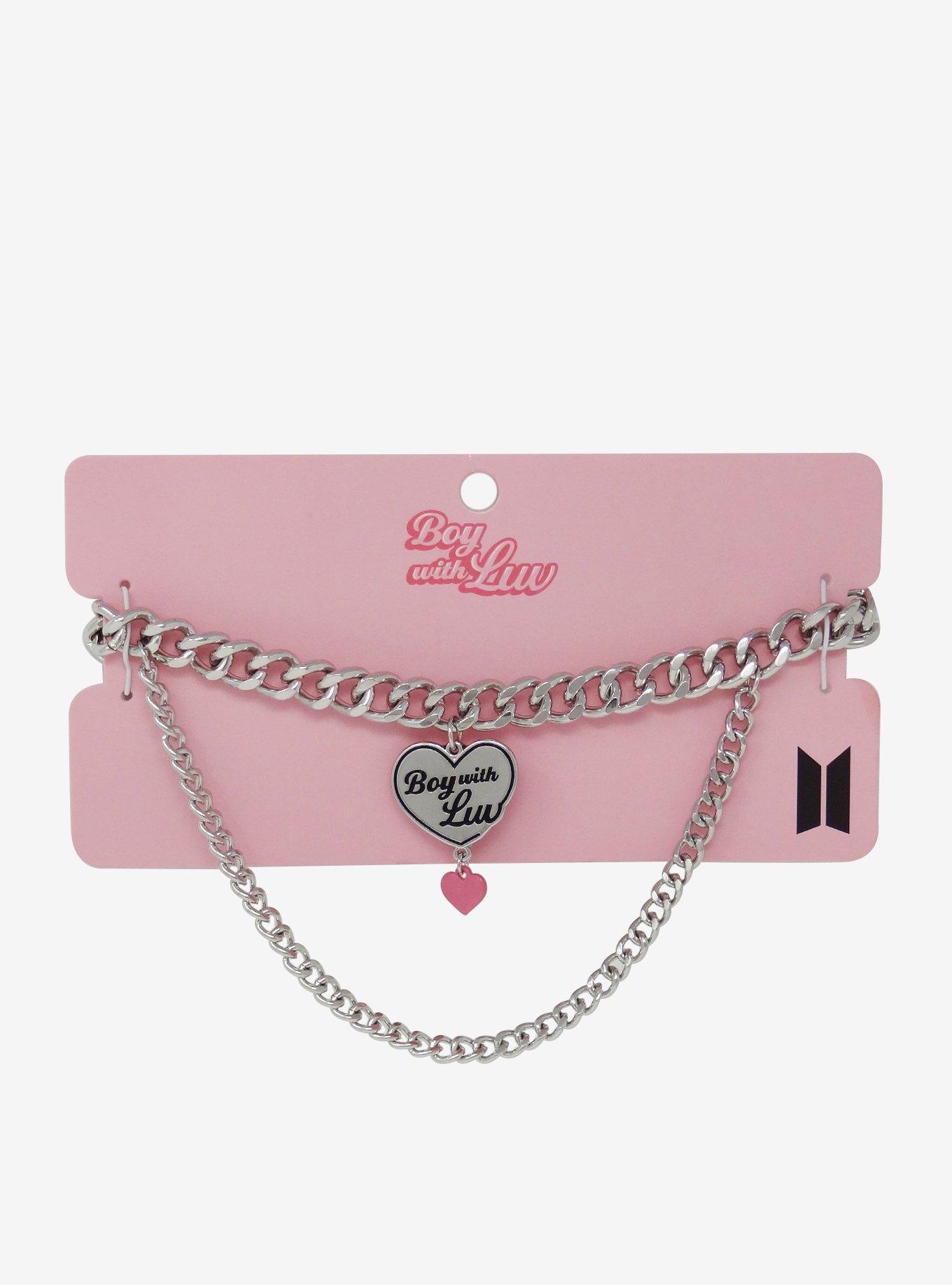 BTS Boy With Luv Chain Necklace, , alternate