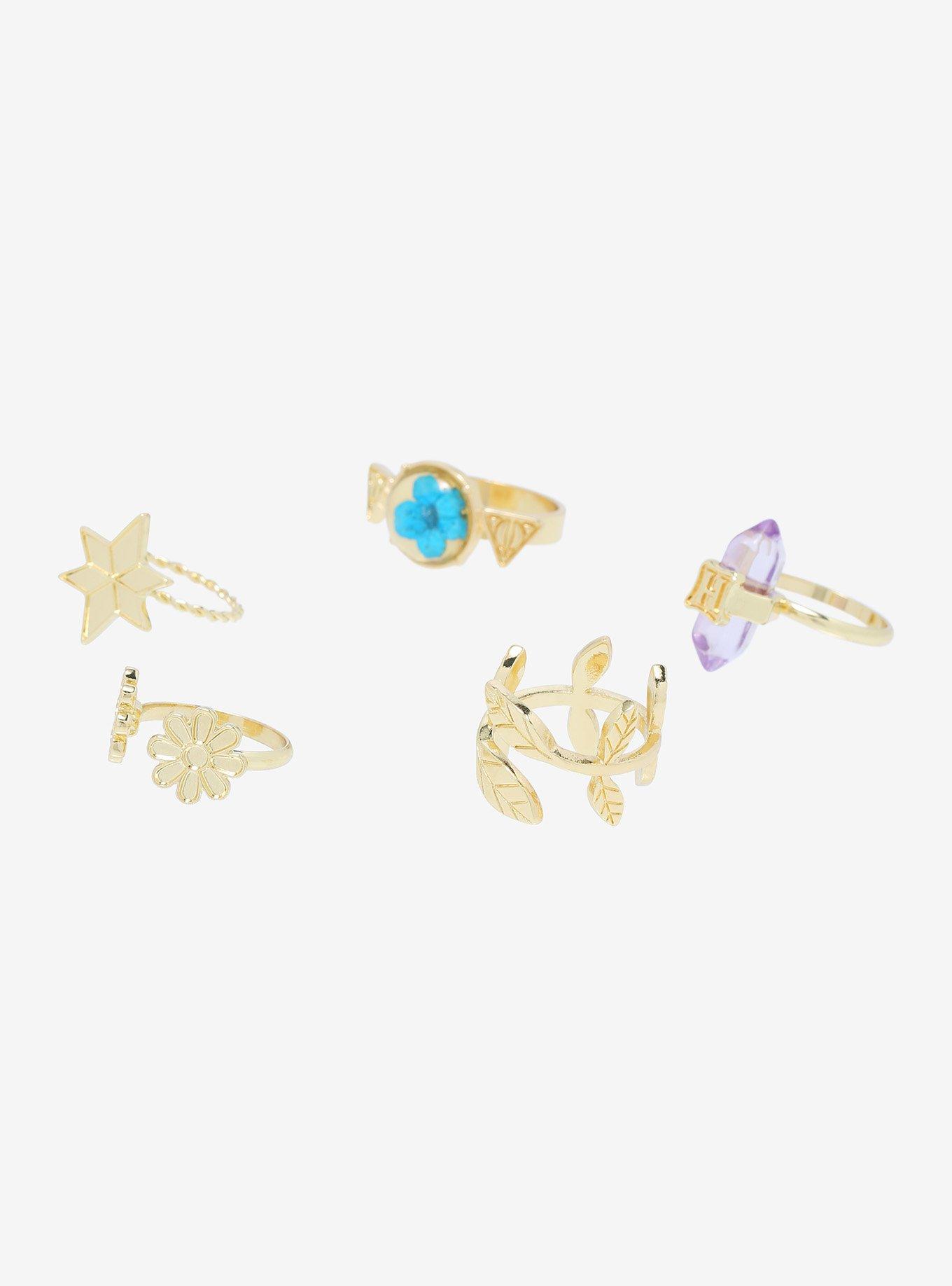 Harry Potter Crystal Floral Ring Set, , alternate