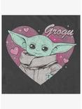 Star Wars The Mandalorian Grogu Valentine T-Shirt, CHARCOAL, alternate