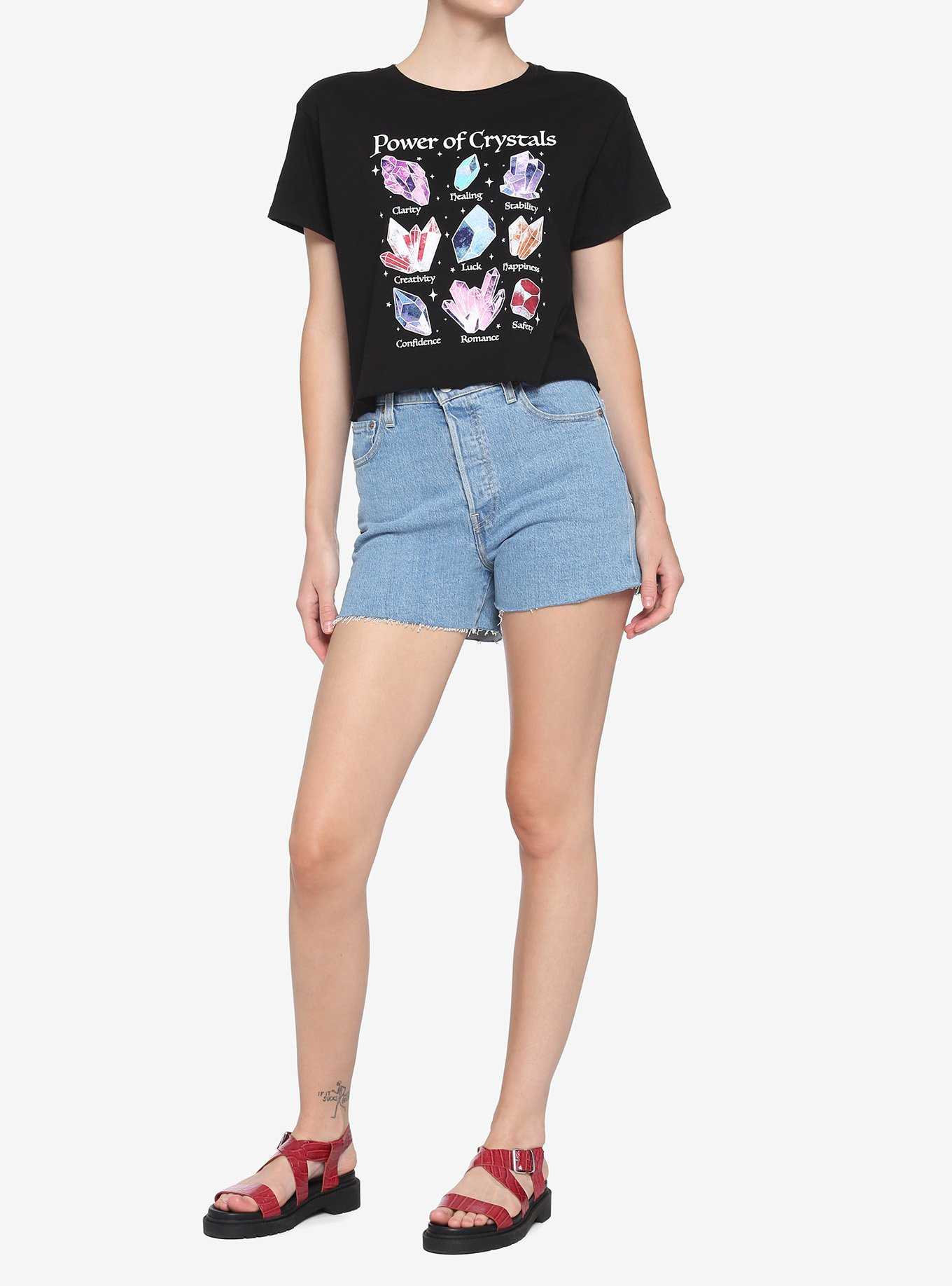 Power Of Crystals Girls Boxy Crop T-Shirt, , hi-res