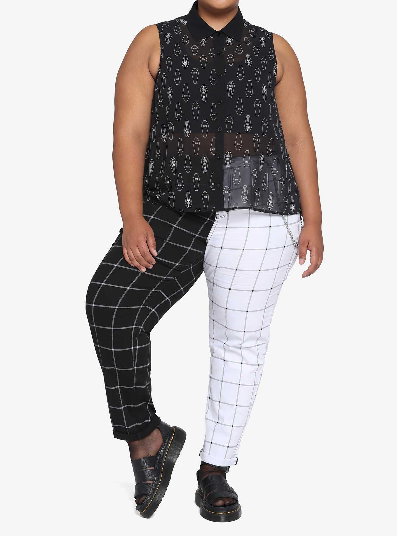 Coffin Hi-Low Girls Woven Tank Top Plus Size, , hi-res