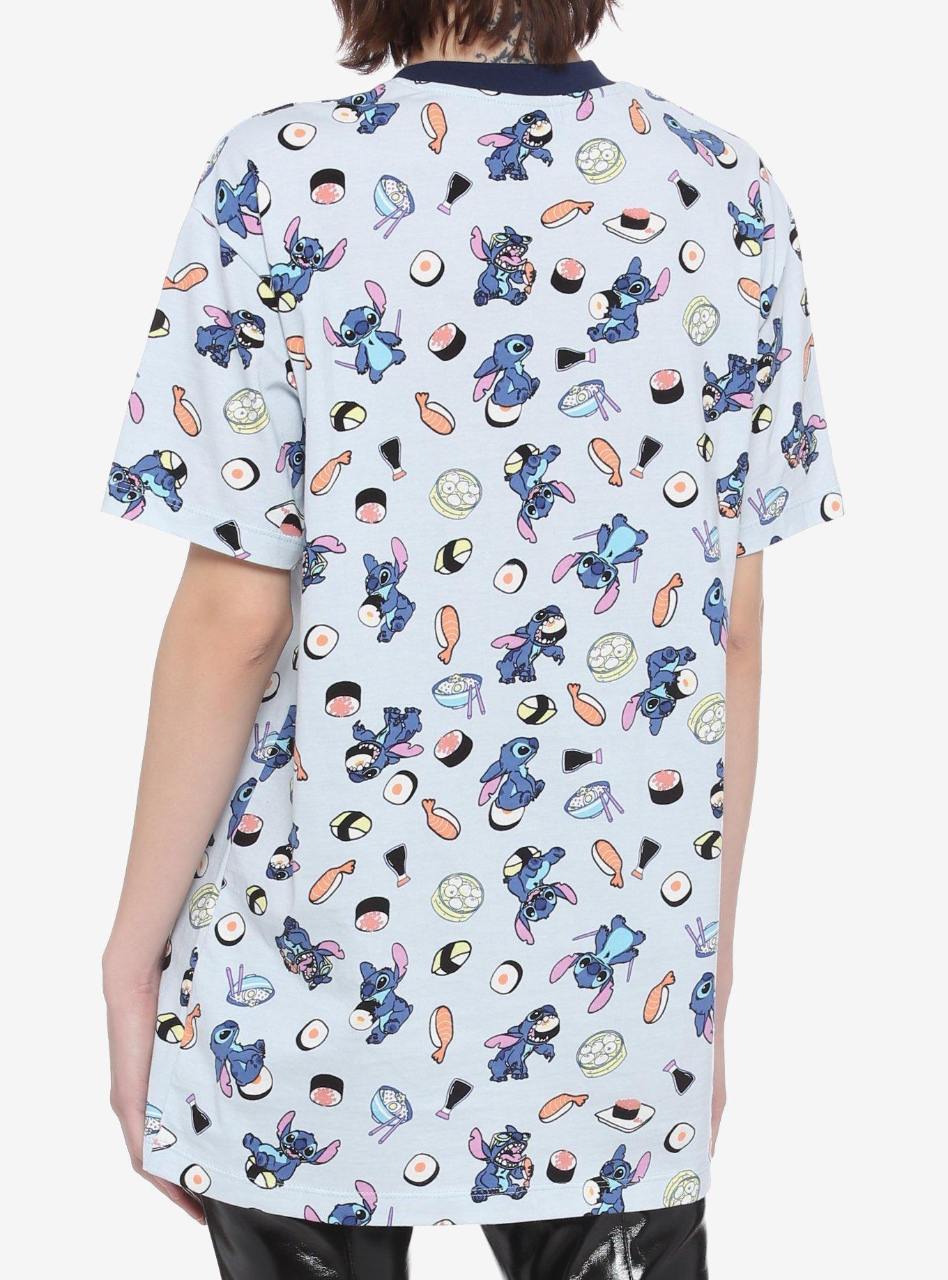 Disney Lilo & Stitch Sushi Print Oversized Girls T-Shirt, MULTI, alternate
